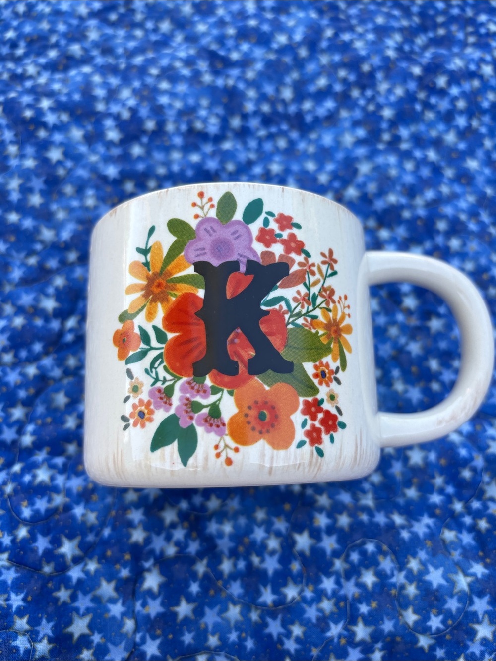 NATURAL LIFE White Ceramic Mug with K